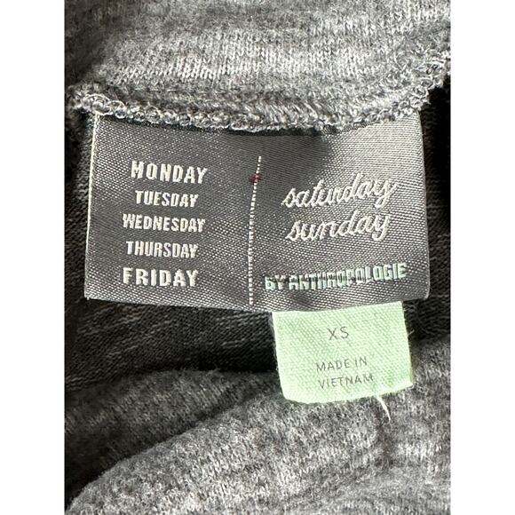 Saturday Sunday Anthropologie Dress Women XS Carbon Tunic Mini Minimalist Staple - Picture 6 of 7